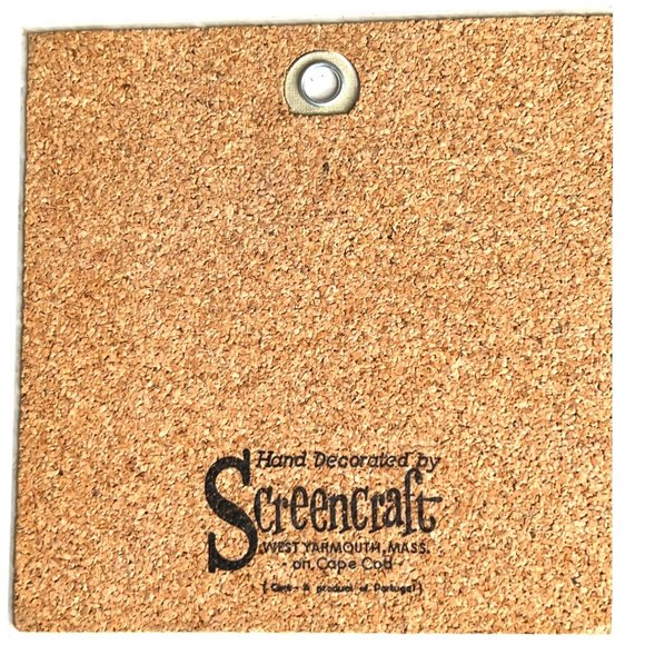 Vtg SCREENCRAFT Mallard TRIVET / WALL HANGING Artist P. Howard Ceramic 6" sq - Picture 7 of 11